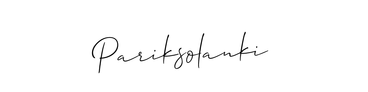 Similarly Allison_Script is the best handwritten signature design. Signature creator online .You can use it as an online autograph creator for name Pariksolanki. Pariksolanki signature style 2 images and pictures png