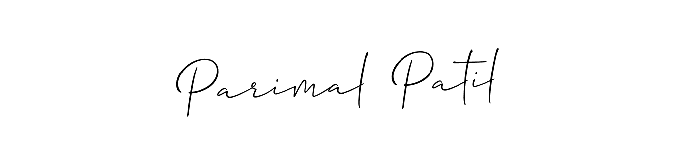 Make a beautiful signature design for name Parimal  Patil. With this signature (Allison_Script) style, you can create a handwritten signature for free. Parimal  Patil signature style 2 images and pictures png