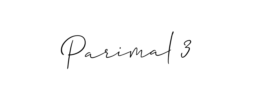 Create a beautiful signature design for name Parimal 3. With this signature (Allison_Script) fonts, you can make a handwritten signature for free. Parimal 3 signature style 2 images and pictures png