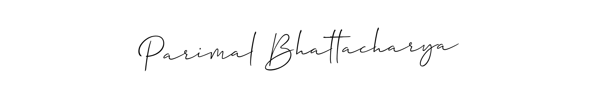 Create a beautiful signature design for name Parimal Bhattacharya. With this signature (Allison_Script) fonts, you can make a handwritten signature for free. Parimal Bhattacharya signature style 2 images and pictures png