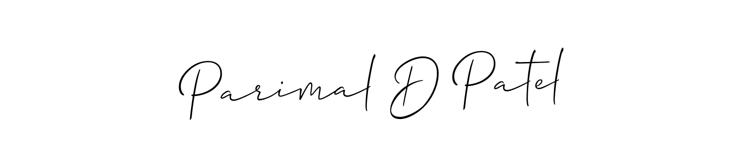 Also we have Parimal D Patel name is the best signature style. Create professional handwritten signature collection using Allison_Script autograph style. Parimal D Patel signature style 2 images and pictures png
