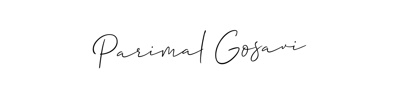 This is the best signature style for the Parimal Gosavi name. Also you like these signature font (Allison_Script). Mix name signature. Parimal Gosavi signature style 2 images and pictures png