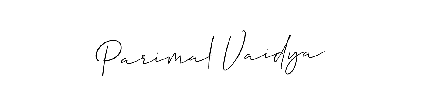 Parimal Vaidya stylish signature style. Best Handwritten Sign (Allison_Script) for my name. Handwritten Signature Collection Ideas for my name Parimal Vaidya. Parimal Vaidya signature style 2 images and pictures png