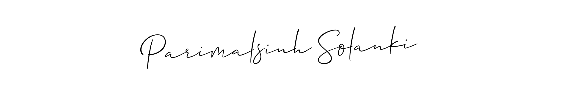 Make a short Parimalsinh Solanki signature style. Manage your documents anywhere anytime using Allison_Script. Create and add eSignatures, submit forms, share and send files easily. Parimalsinh Solanki signature style 2 images and pictures png