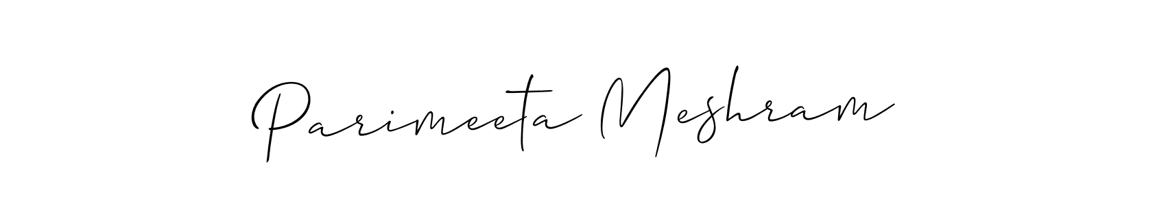 This is the best signature style for the Parimeeta Meshram name. Also you like these signature font (Allison_Script). Mix name signature. Parimeeta Meshram signature style 2 images and pictures png