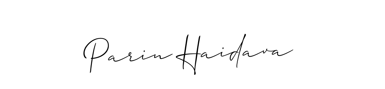 Make a short Parin Haidava signature style. Manage your documents anywhere anytime using Allison_Script. Create and add eSignatures, submit forms, share and send files easily. Parin Haidava signature style 2 images and pictures png