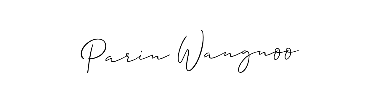How to Draw Parin Wangnoo signature style? Allison_Script is a latest design signature styles for name Parin Wangnoo. Parin Wangnoo signature style 2 images and pictures png