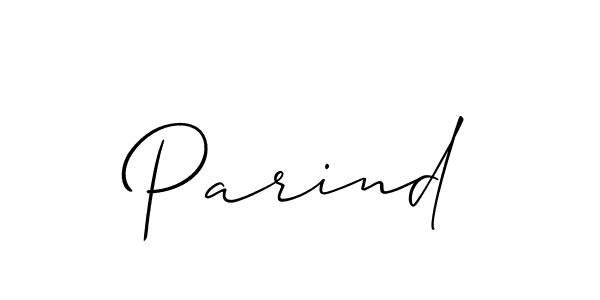 The best way (Allison_Script) to make a short signature is to pick only two or three words in your name. The name Parind include a total of six letters. For converting this name. Parind signature style 2 images and pictures png