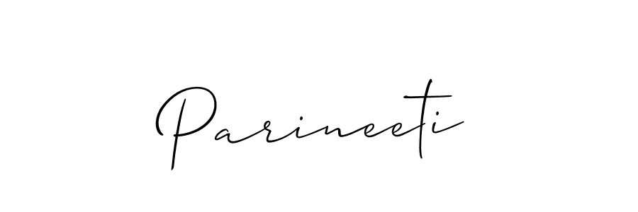 if you are searching for the best signature style for your name Parineeti. so please give up your signature search. here we have designed multiple signature styles  using Allison_Script. Parineeti signature style 2 images and pictures png