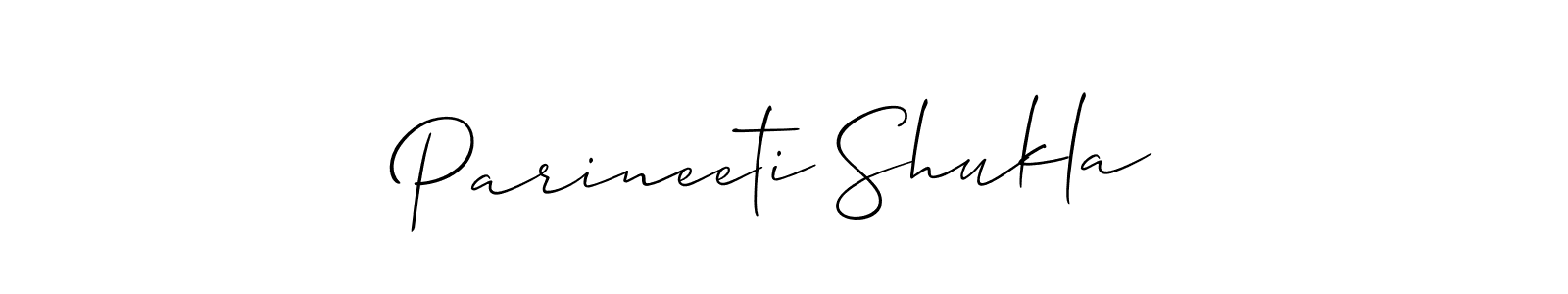 if you are searching for the best signature style for your name Parineeti Shukla. so please give up your signature search. here we have designed multiple signature styles  using Allison_Script. Parineeti Shukla signature style 2 images and pictures png