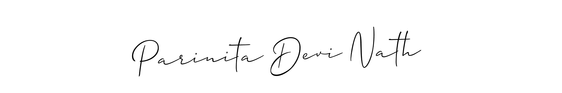 Make a short Parinita Devi Nath signature style. Manage your documents anywhere anytime using Allison_Script. Create and add eSignatures, submit forms, share and send files easily. Parinita Devi Nath signature style 2 images and pictures png
