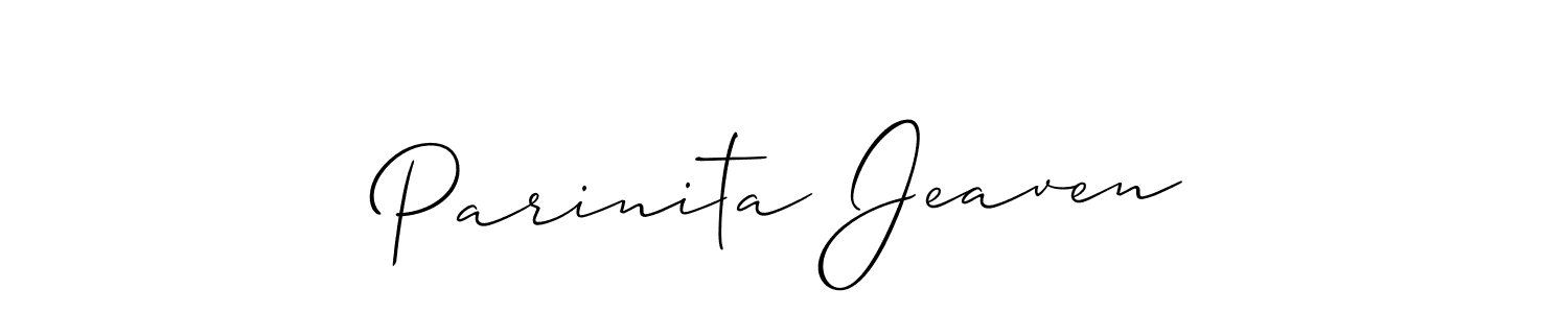 Similarly Allison_Script is the best handwritten signature design. Signature creator online .You can use it as an online autograph creator for name Parinita Jeaven. Parinita Jeaven signature style 2 images and pictures png