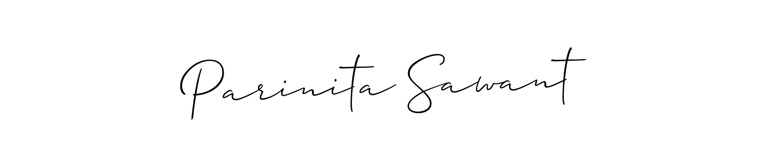 Also we have Parinita Sawant name is the best signature style. Create professional handwritten signature collection using Allison_Script autograph style. Parinita Sawant signature style 2 images and pictures png