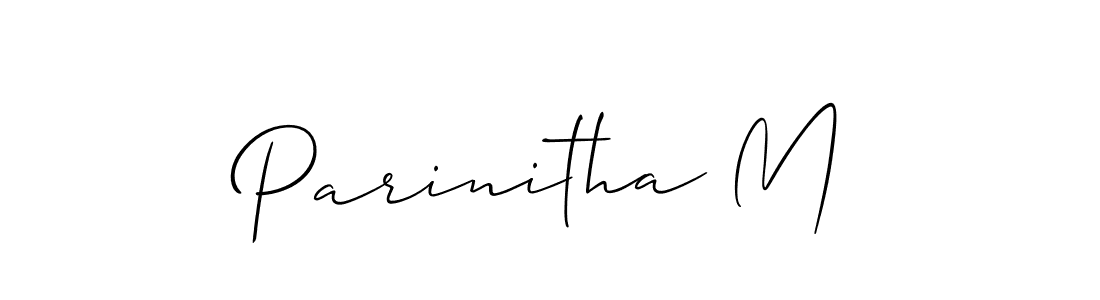 You can use this online signature creator to create a handwritten signature for the name Parinitha M. This is the best online autograph maker. Parinitha M signature style 2 images and pictures png