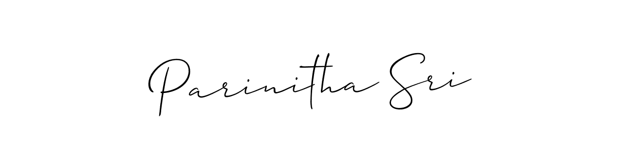 How to make Parinitha Sri signature? Allison_Script is a professional autograph style. Create handwritten signature for Parinitha Sri name. Parinitha Sri signature style 2 images and pictures png