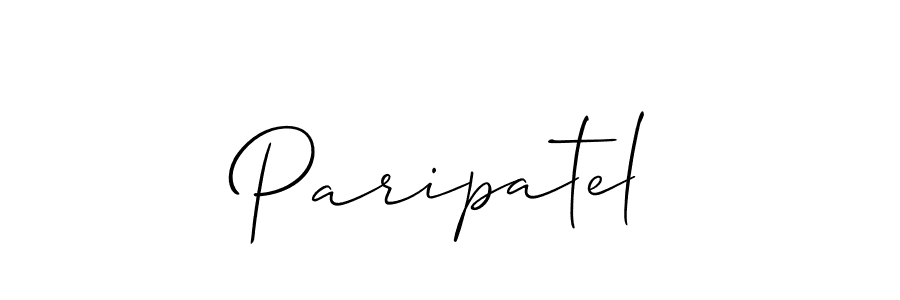 The best way (Allison_Script) to make a short signature is to pick only two or three words in your name. The name Paripatel include a total of six letters. For converting this name. Paripatel signature style 2 images and pictures png