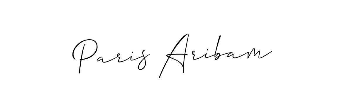 You should practise on your own different ways (Allison_Script) to write your name (Paris Aribam) in signature. don't let someone else do it for you. Paris Aribam signature style 2 images and pictures png