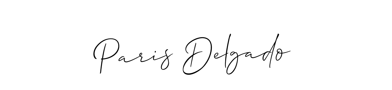 Create a beautiful signature design for name Paris Delgado. With this signature (Allison_Script) fonts, you can make a handwritten signature for free. Paris Delgado signature style 2 images and pictures png