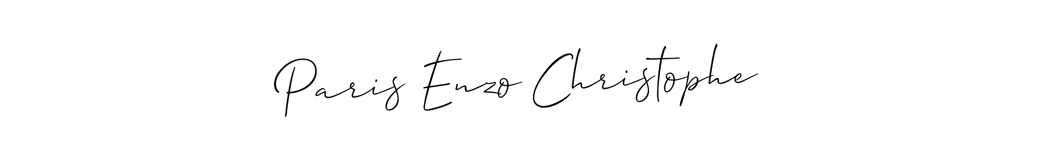 Similarly Allison_Script is the best handwritten signature design. Signature creator online .You can use it as an online autograph creator for name Paris Enzo Christophe. Paris Enzo Christophe signature style 2 images and pictures png