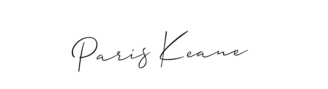 Paris Keane stylish signature style. Best Handwritten Sign (Allison_Script) for my name. Handwritten Signature Collection Ideas for my name Paris Keane. Paris Keane signature style 2 images and pictures png