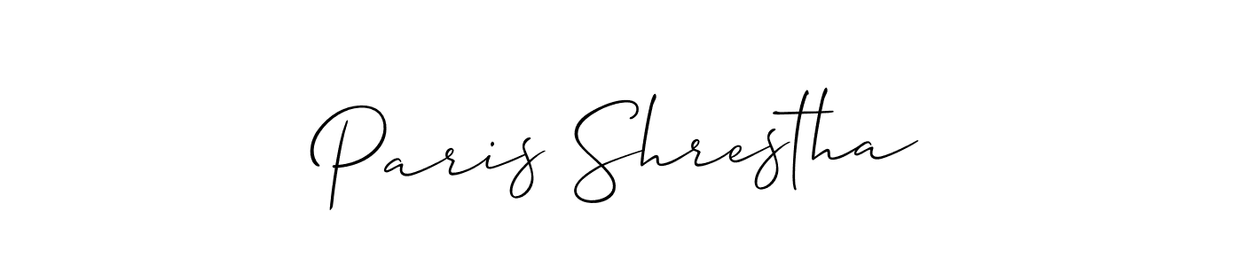 This is the best signature style for the Paris Shrestha name. Also you like these signature font (Allison_Script). Mix name signature. Paris Shrestha signature style 2 images and pictures png