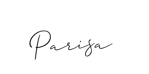 How to make Parisa signature? Allison_Script is a professional autograph style. Create handwritten signature for Parisa name. Parisa signature style 2 images and pictures png