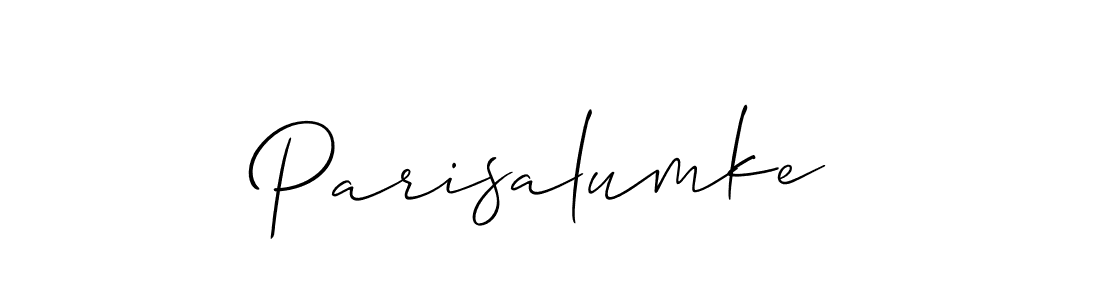 How to make Parisalumke name signature. Use Allison_Script style for creating short signs online. This is the latest handwritten sign. Parisalumke signature style 2 images and pictures png