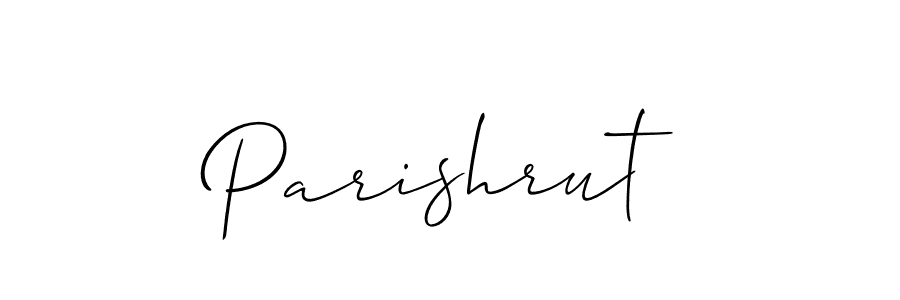 Also we have Parishrut name is the best signature style. Create professional handwritten signature collection using Allison_Script autograph style. Parishrut signature style 2 images and pictures png