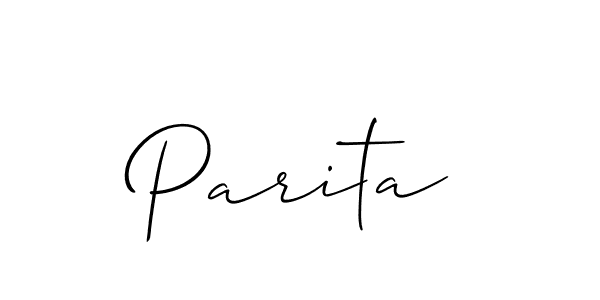 How to make Parita name signature. Use Allison_Script style for creating short signs online. This is the latest handwritten sign. Parita signature style 2 images and pictures png