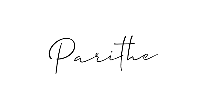 Parithe stylish signature style. Best Handwritten Sign (Allison_Script) for my name. Handwritten Signature Collection Ideas for my name Parithe. Parithe signature style 2 images and pictures png