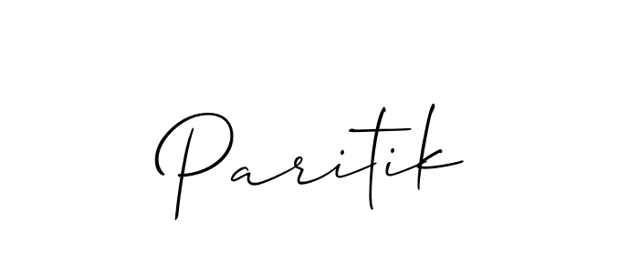 Create a beautiful signature design for name Paritik. With this signature (Allison_Script) fonts, you can make a handwritten signature for free. Paritik signature style 2 images and pictures png