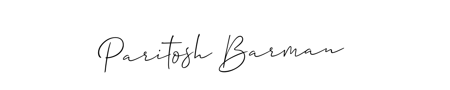 Make a beautiful signature design for name Paritosh Barman. With this signature (Allison_Script) style, you can create a handwritten signature for free. Paritosh Barman signature style 2 images and pictures png