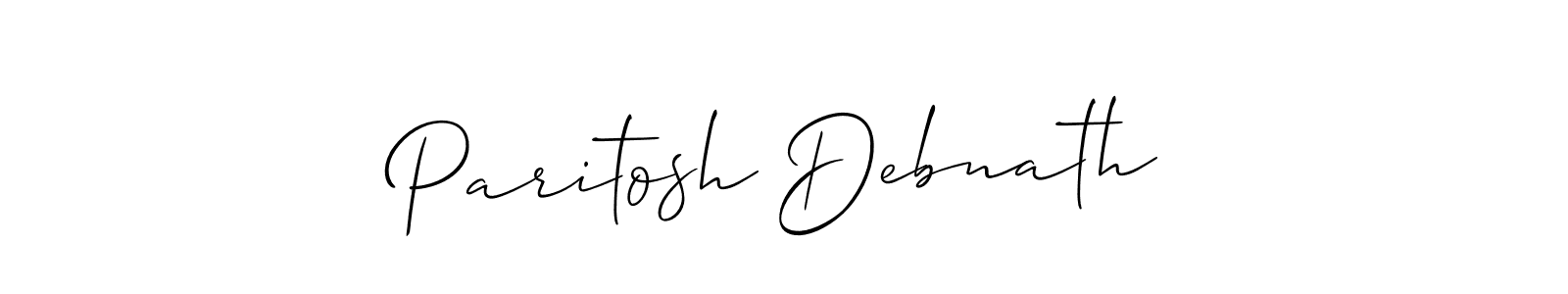 Also we have Paritosh Debnath name is the best signature style. Create professional handwritten signature collection using Allison_Script autograph style. Paritosh Debnath signature style 2 images and pictures png