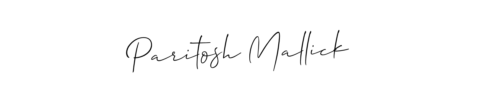 Also we have Paritosh Mallick name is the best signature style. Create professional handwritten signature collection using Allison_Script autograph style. Paritosh Mallick signature style 2 images and pictures png