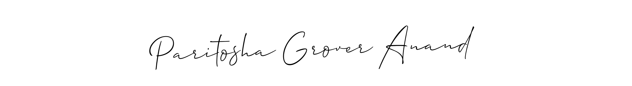 Design your own signature with our free online signature maker. With this signature software, you can create a handwritten (Allison_Script) signature for name Paritosha Grover Anand. Paritosha Grover Anand signature style 2 images and pictures png