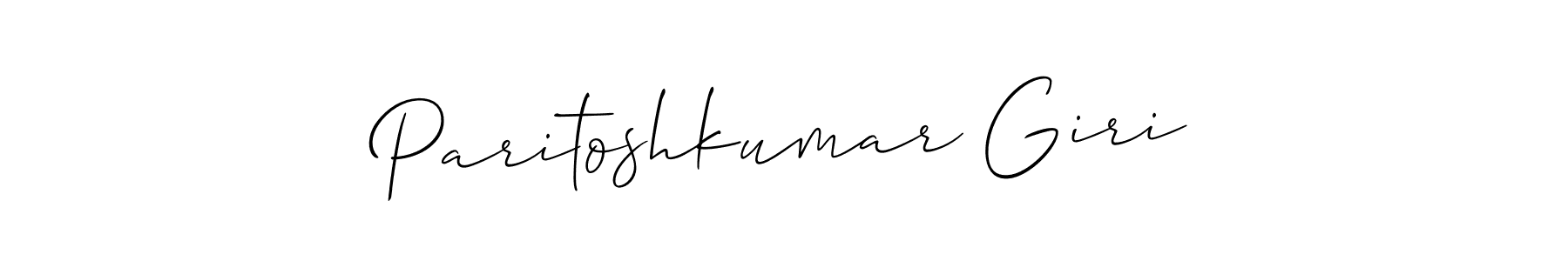 You should practise on your own different ways (Allison_Script) to write your name (Paritoshkumar Giri) in signature. don't let someone else do it for you. Paritoshkumar Giri signature style 2 images and pictures png