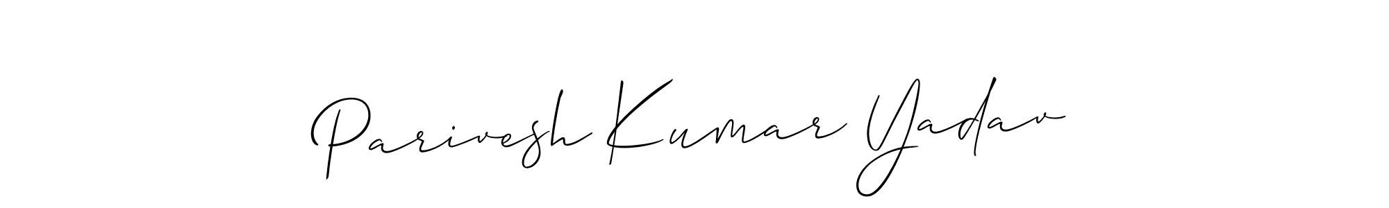How to make Parivesh Kumar Yadav name signature. Use Allison_Script style for creating short signs online. This is the latest handwritten sign. Parivesh Kumar Yadav signature style 2 images and pictures png