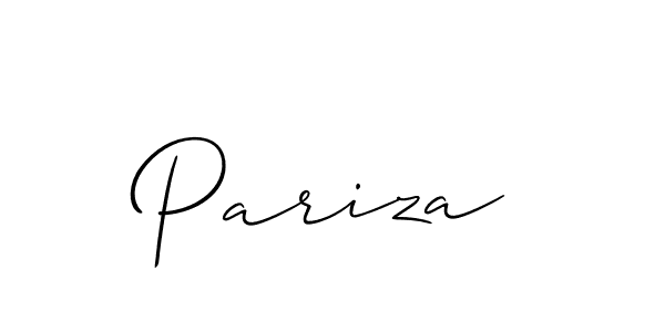 Make a beautiful signature design for name Pariza. With this signature (Allison_Script) style, you can create a handwritten signature for free. Pariza signature style 2 images and pictures png