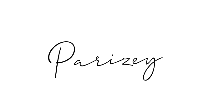 Design your own signature with our free online signature maker. With this signature software, you can create a handwritten (Allison_Script) signature for name Parizey. Parizey signature style 2 images and pictures png