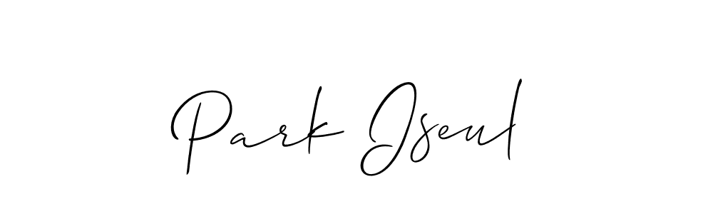 Design your own signature with our free online signature maker. With this signature software, you can create a handwritten (Allison_Script) signature for name Park Iseul. Park Iseul signature style 2 images and pictures png