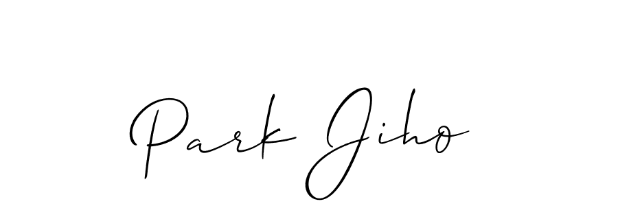 Create a beautiful signature design for name Park Jiho. With this signature (Allison_Script) fonts, you can make a handwritten signature for free. Park Jiho signature style 2 images and pictures png