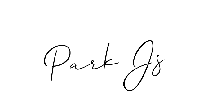 Park Js stylish signature style. Best Handwritten Sign (Allison_Script) for my name. Handwritten Signature Collection Ideas for my name Park Js. Park Js signature style 2 images and pictures png