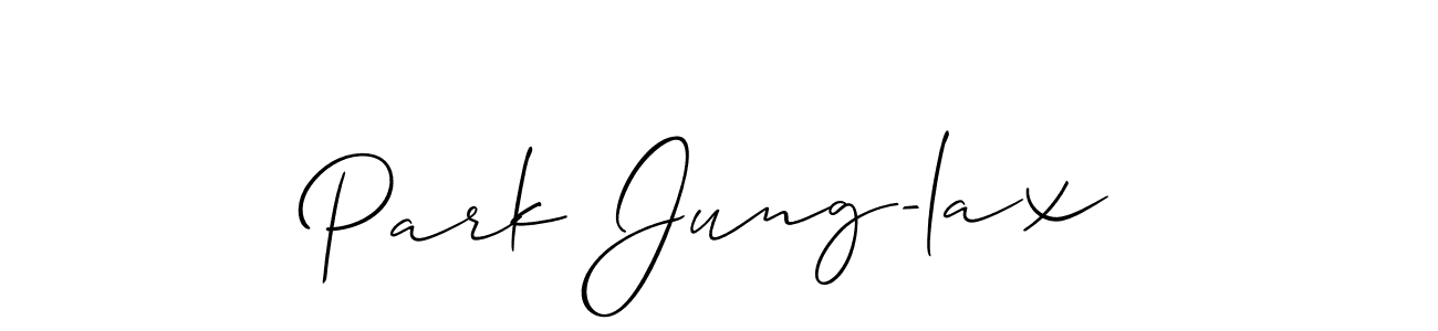 The best way (Allison_Script) to make a short signature is to pick only two or three words in your name. The name Park Jung-lax include a total of six letters. For converting this name. Park Jung-lax signature style 2 images and pictures png