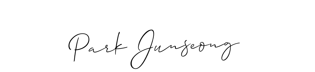 Create a beautiful signature design for name Park Junseong. With this signature (Allison_Script) fonts, you can make a handwritten signature for free. Park Junseong signature style 2 images and pictures png