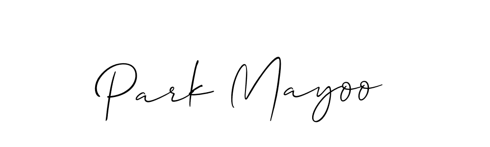 Also You can easily find your signature by using the search form. We will create Park Mayoo name handwritten signature images for you free of cost using Allison_Script sign style. Park Mayoo signature style 2 images and pictures png