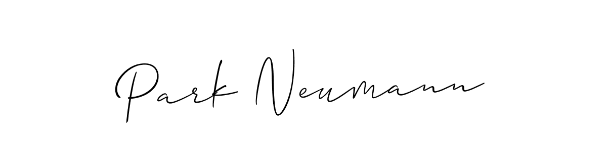 Park Neumann stylish signature style. Best Handwritten Sign (Allison_Script) for my name. Handwritten Signature Collection Ideas for my name Park Neumann. Park Neumann signature style 2 images and pictures png