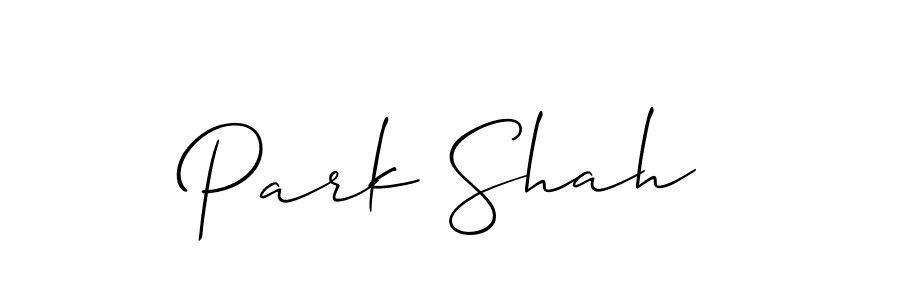 Use a signature maker to create a handwritten signature online. With this signature software, you can design (Allison_Script) your own signature for name Park Shah. Park Shah signature style 2 images and pictures png