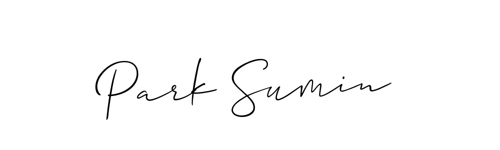 Use a signature maker to create a handwritten signature online. With this signature software, you can design (Allison_Script) your own signature for name Park Sumin. Park Sumin signature style 2 images and pictures png