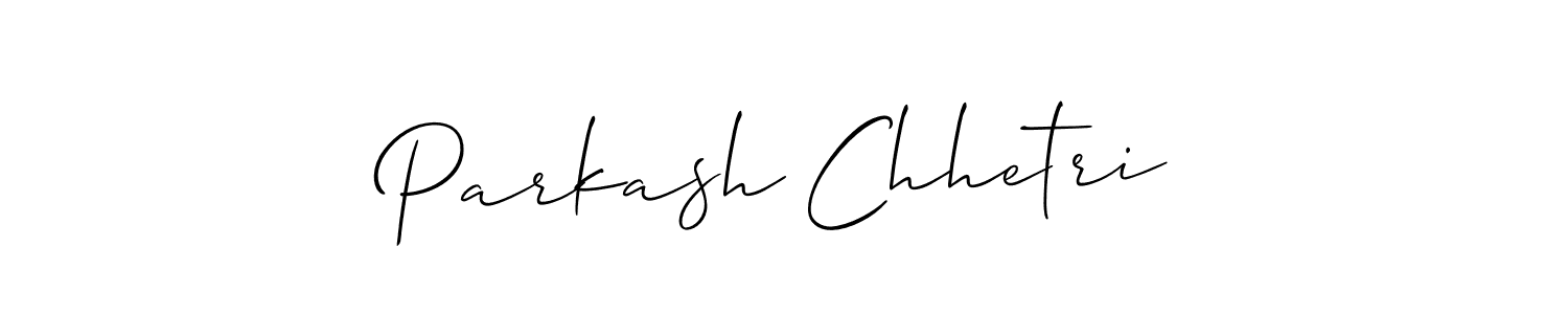 Parkash Chhetri stylish signature style. Best Handwritten Sign (Allison_Script) for my name. Handwritten Signature Collection Ideas for my name Parkash Chhetri. Parkash Chhetri signature style 2 images and pictures png