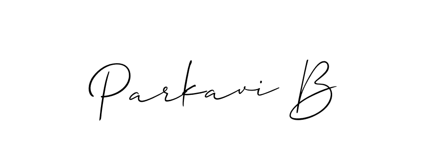 Make a beautiful signature design for name Parkavi B. Use this online signature maker to create a handwritten signature for free. Parkavi B signature style 2 images and pictures png